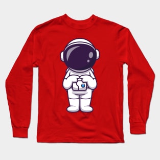 Astronaut Confused Cartoon Long Sleeve T-Shirt